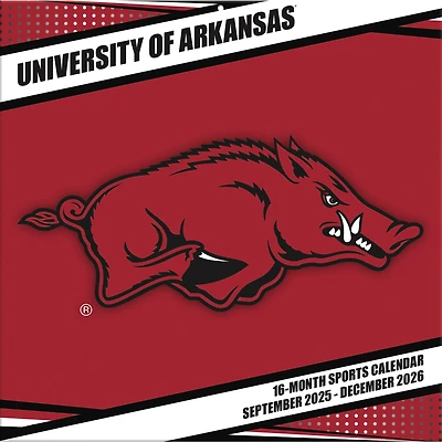 Arkansas Razorbacks 12” x 12” 2026 Team Wall Calendar