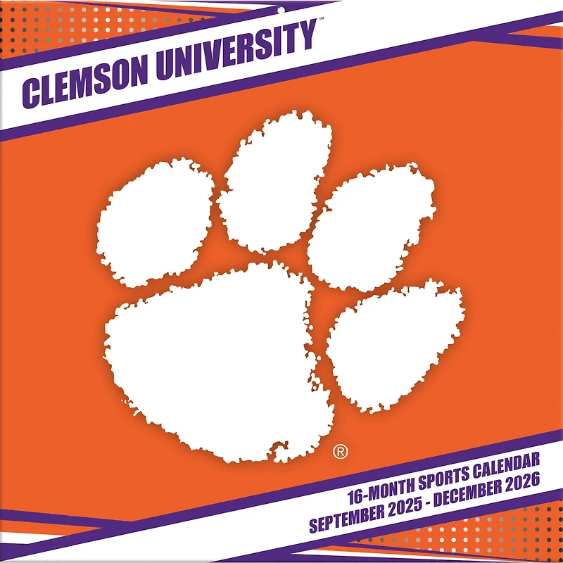 Clemson Tigers 12” x 12” 2026 Team Wall Calendar