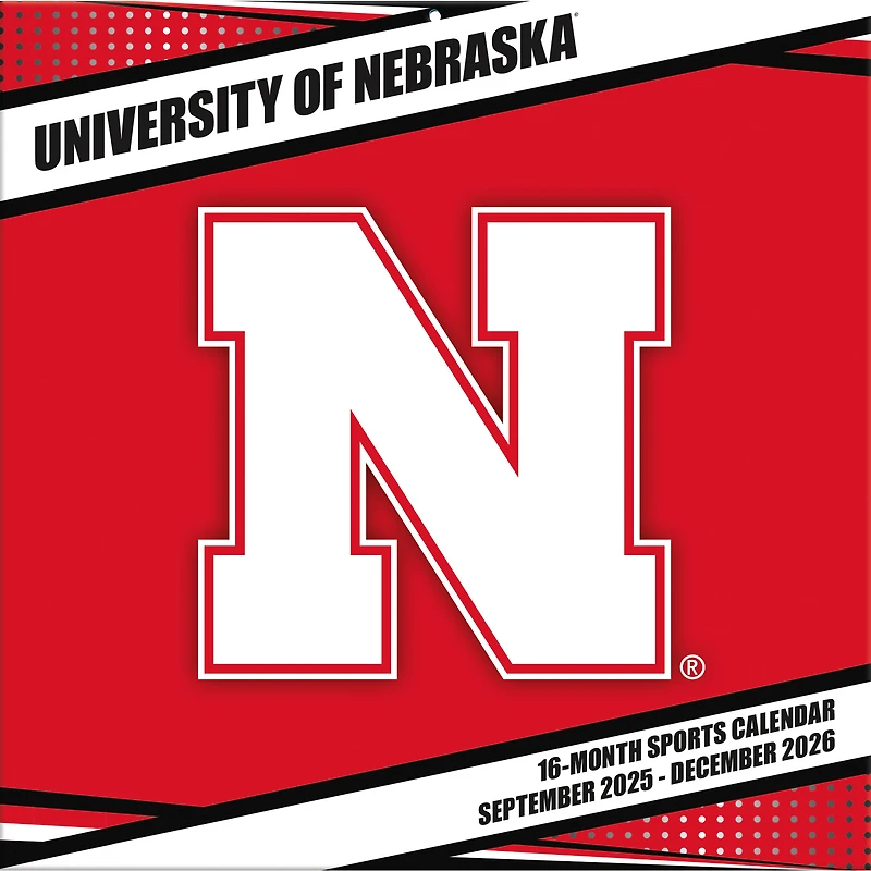 Nebraska Huskers 12” x 12” 2026 Team Wall Calendar