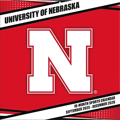 Nebraska Huskers 12” x 12” 2026 Team Wall Calendar