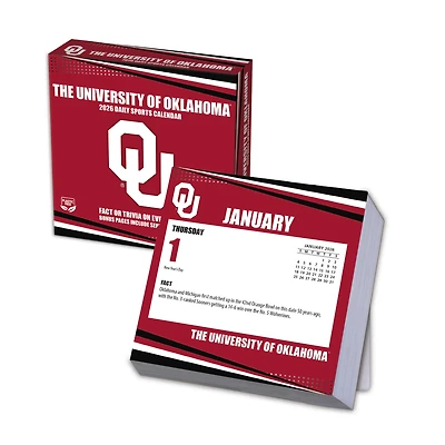Oklahoma Sooners 2026 Box Calendar