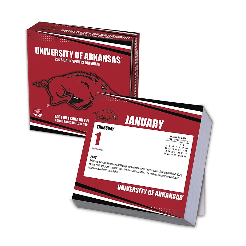 Arkansas Razorbacks 2026 Box Calendar