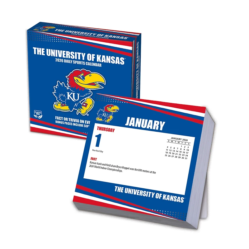 Kansas Jayhawks 2026 Box Calendar