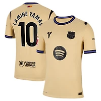 Men's Nike Lamine Yamal Gold Barcelona 2025/26 Away Match Authentic Jersey