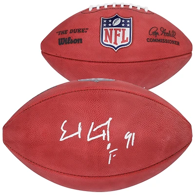 Earl Campbell Houston Oilers Autographed Wilson Duke Full Color Football with "HOF 91" Inscription