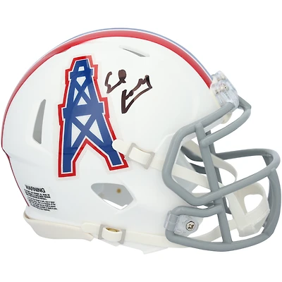 Earl Campbell Houston Oilers Autographed Riddell 1975-80 Throwback Speed Mini Helmet