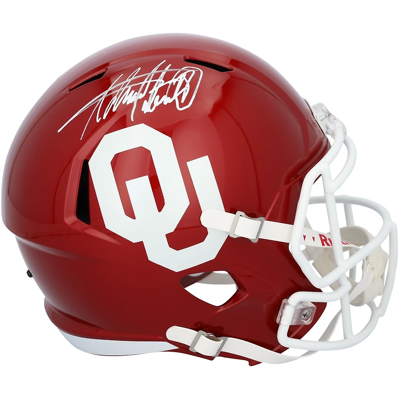 Adrian Peterson Oklahoma Sooners Autographed Riddell Speed Replica Helmet