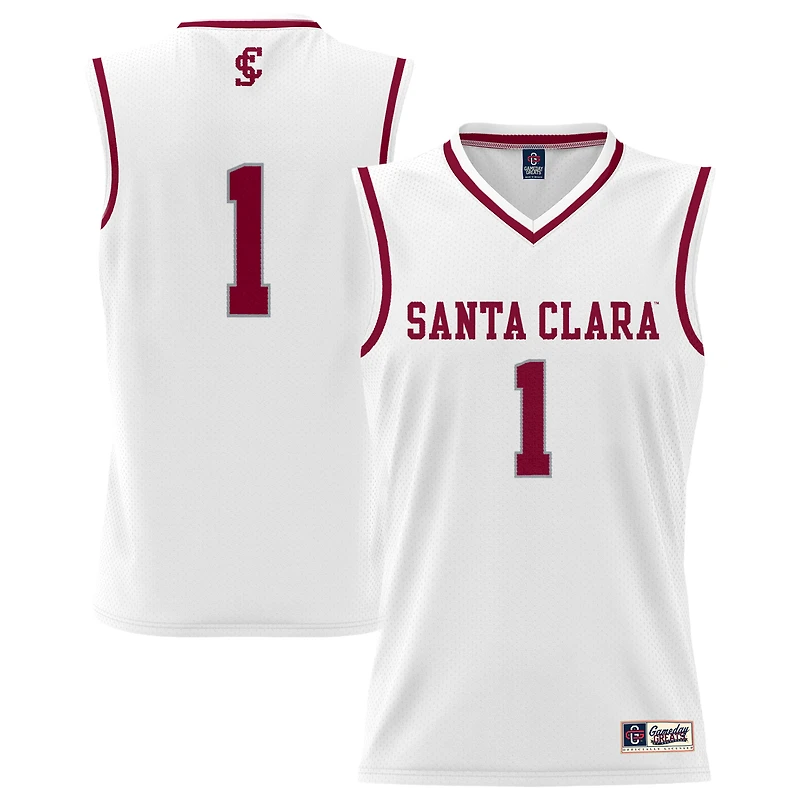 Youth GameDay Greats #1 Santa Clara Broncos Lightweight Collegiate Basketball Fashion Jersey