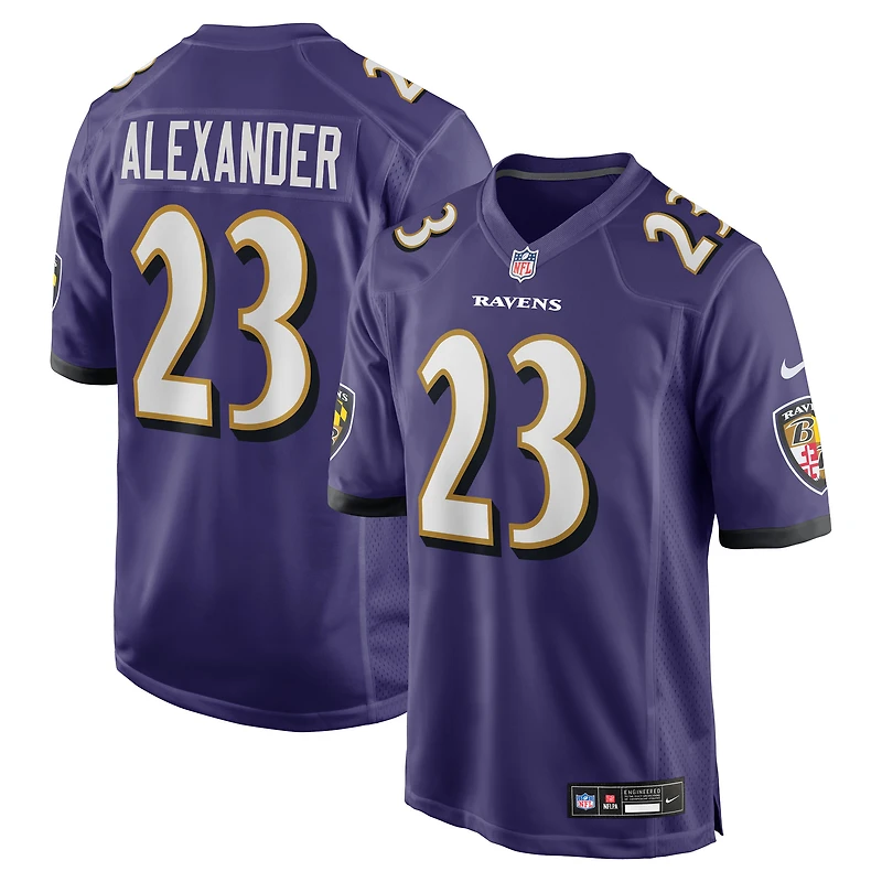 Men's Nike Jaire Alexander Purple Baltimore Ravens Team Game Jersey