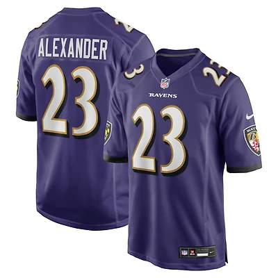 Men's Nike Jaire Alexander  Purple Baltimore Ravens Team Game Jersey