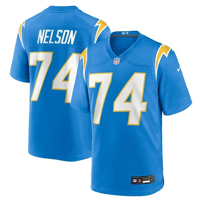 Men's Nike Ryan Nelson  Powder Blue Los Angeles Chargers Team Game Jersey