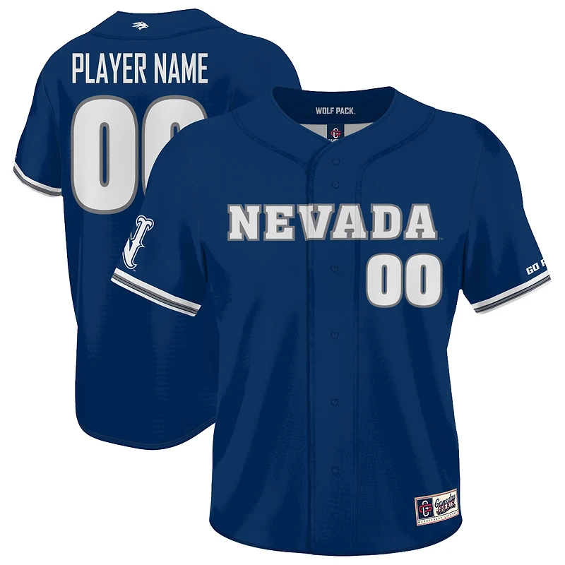 Unisex GameDay Greats Navy Nevada Wolf Pack Lightweight Collegiate Baseball NIL Pick-A-Player Fashion Jersey