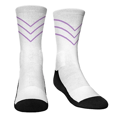 Youth Rock Em Socks  White Golden State Valkyries Mascot Logo Crew Socks