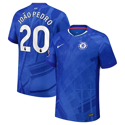 Men's Nike João Pedro Blue Chelsea 2025/26 Home Authentic Match Player Jersey