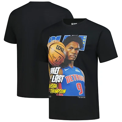 Unisex SLAM Ausar Thompson Black Detroit Pistons August/September 2025 Cover T-Shirt