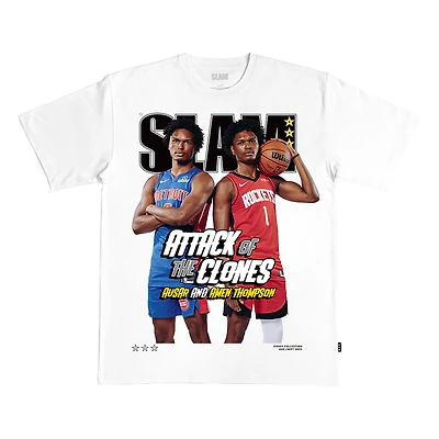 Unisex SLAM Amen Thompson & Ausar White Cover T-Shirt
