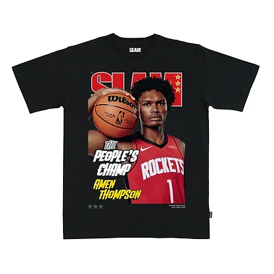 Unisex SLAM Amen Thompson Black Houston Rockets Cover T-Shirt