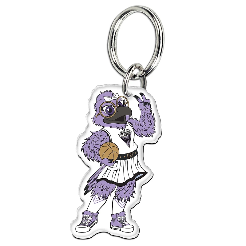 WinCraft Golden State Valkyries Mascot Premium Acrylic Key Ring