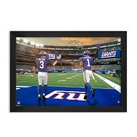 Russell Wilson and Malik Nabers New York Giants Framed Two-Player Art Print