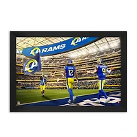 Matthew Stafford and Puka Nacua Los Angeles Rams Framed Two-Player Art Print