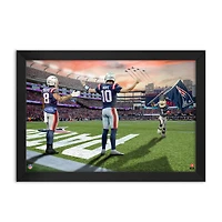 Stefon Diggs and Drake Maye New England Patriots Framed Two-Player Art Print
