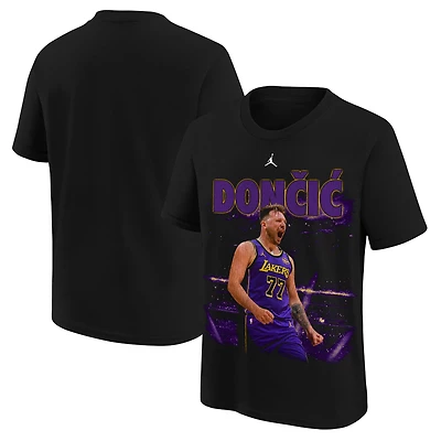 Youth Jordan Brand Luka Dončić Black Los Angeles Lakers New Faces x Places T-Shirt