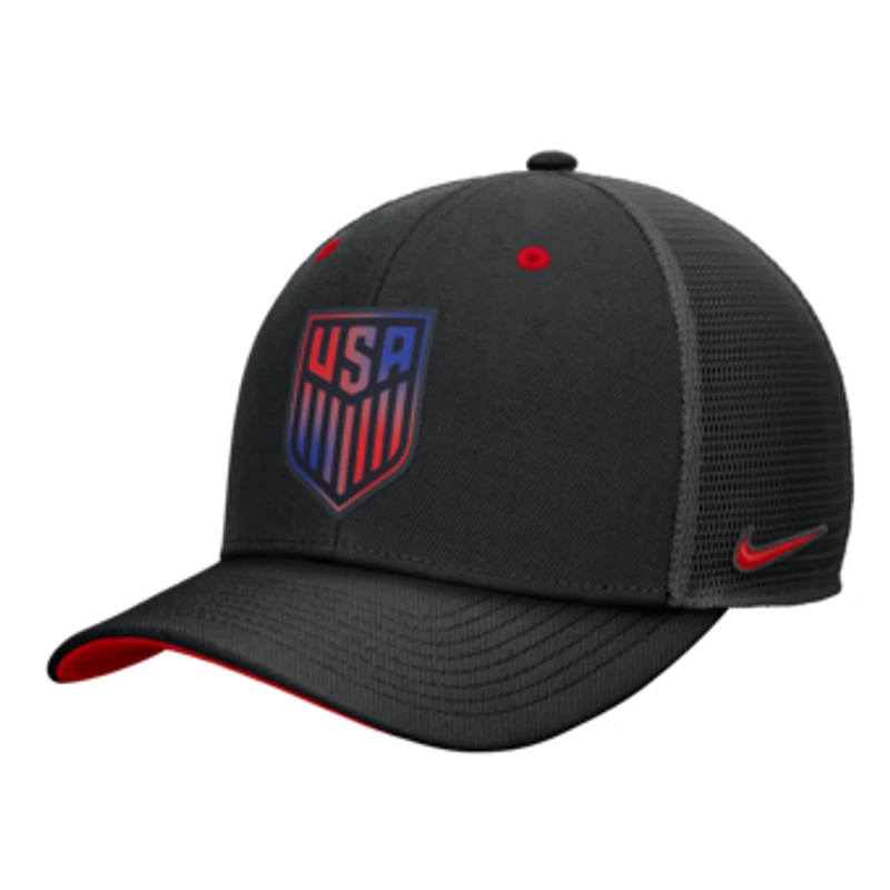 Men's Nike Black USMNT Rise Trucker Adjustable Hat