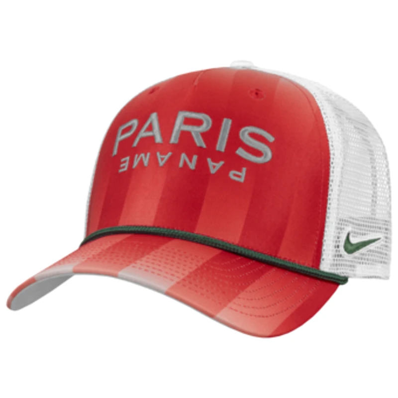 Men's Nike Red Paris Saint-Germain Rise Rope Trucker A-Frame Adjustable Hat