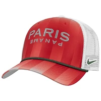 Men's Nike Red Paris Saint-Germain Rise Rope Trucker A-Frame Adjustable Hat
