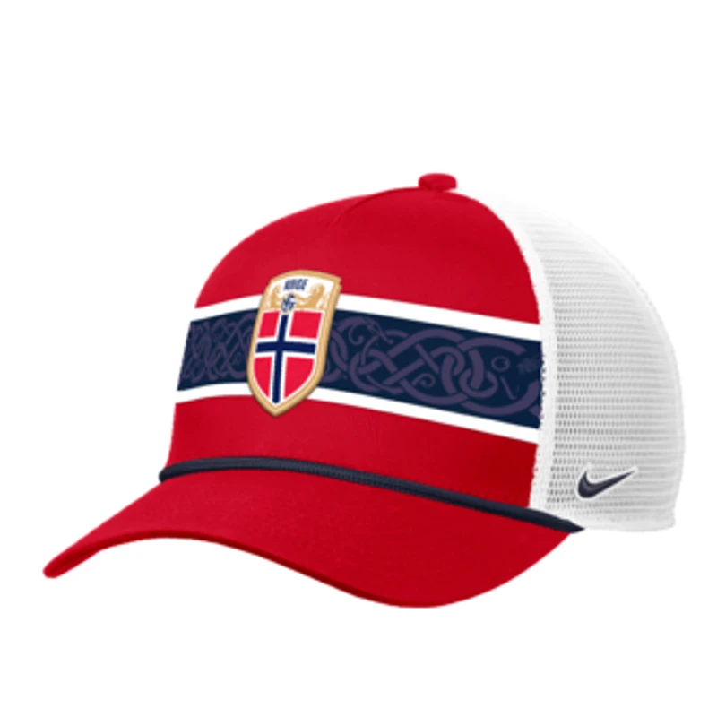 Men's Nike Red Norway National Team Rise Rope Trucker A-Frame Adjustable Hat