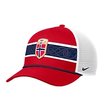 Men's Nike Red Norway National Team Rise Rope Trucker A-Frame Adjustable Hat