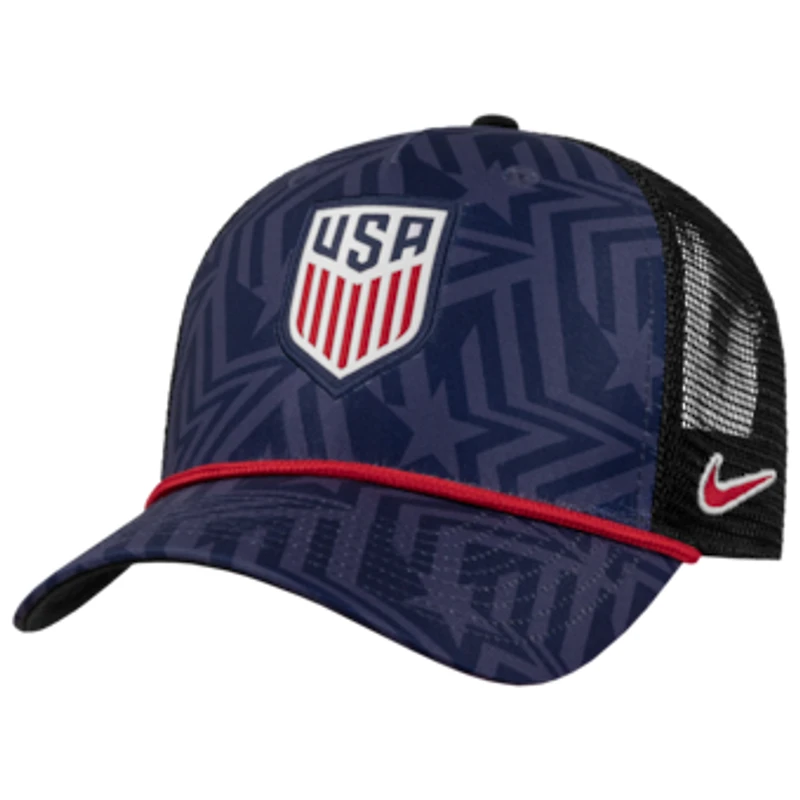 Men's Nike Navy USMNT Rise Rope Trucker A-Frame Adjustable Hat