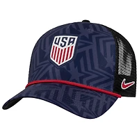 Men's Nike Navy USMNT Rise Rope Trucker A-Frame Adjustable Hat