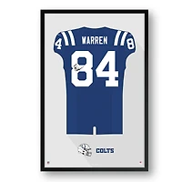 Tyler Warren Indianapolis Colts Facsimile Signature Framed Jersey Art Print
