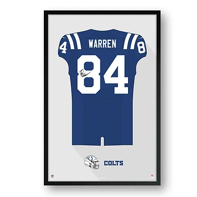 Tyler Warren Indianapolis Colts Facsimile Signature Framed Jersey Art Print