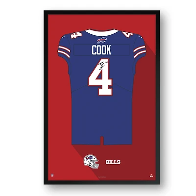 James Cook Buffalo Bills Facsimile Signature Framed Jersey Art Print
