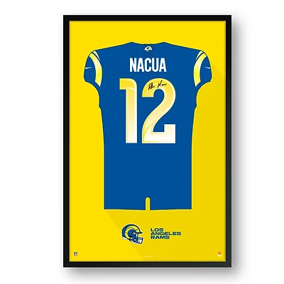 Puka Nacua Los Angeles Rams Facsimile Signature Framed Jersey Art Print