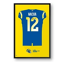Puka Nacua Los Angeles Rams Facsimile Signature Framed Jersey Art Print