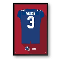 Russell Wilson New York Giants Facsimile Signature Framed Jersey Art Print