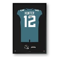 Travis Hunter Jacksonville Jaguars Facsimile Signature Framed Jersey Art Print