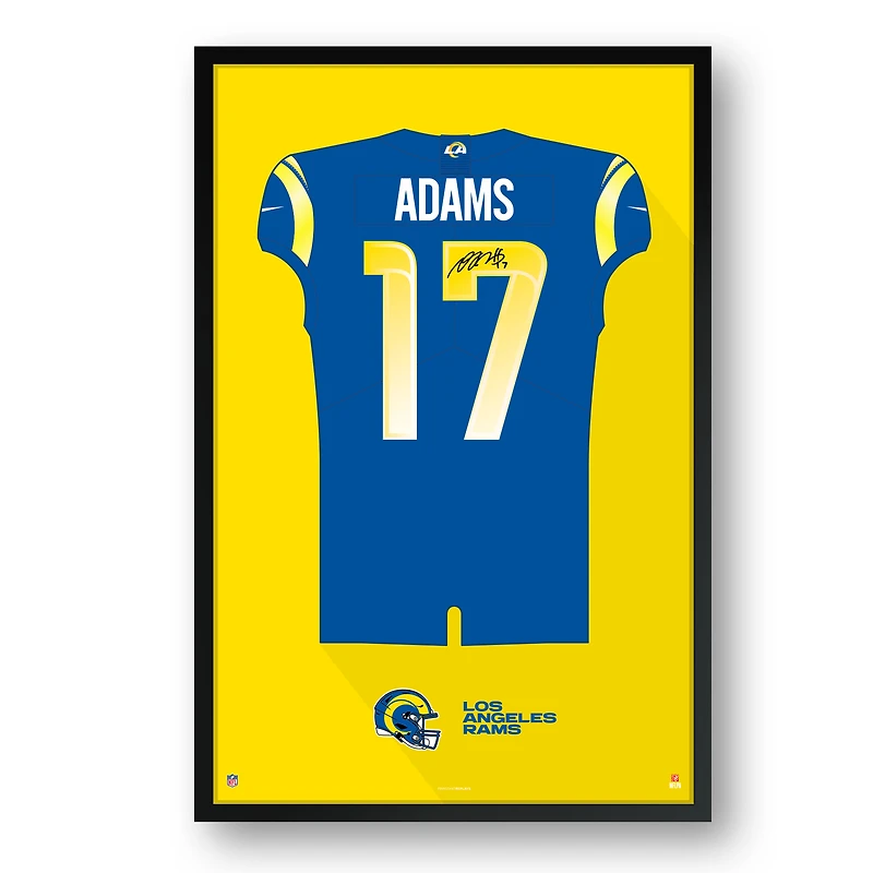 Davante Adams Los Angeles Rams Facsimile Signature Framed Jersey Art Print