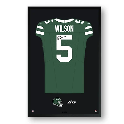 Garrett Wilson New York Jets Facsimile Signature Framed Jersey Art Print