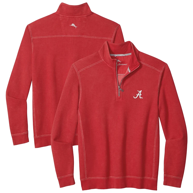 Men's Tommy Bahama Crimson Alabama Crimson Tide Montego Bay Quarter-Zip Top
