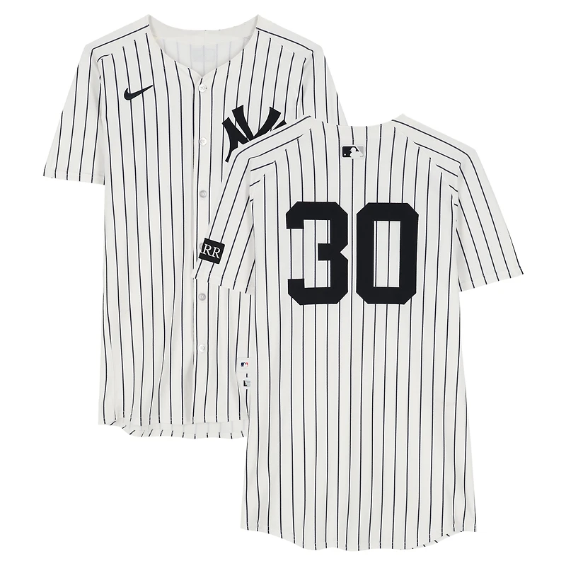 Luke Weaver New York Yankees Game-Used #30 White Pinstripe Nike Jersey vs. Chicago Cubs on July 13, 2025