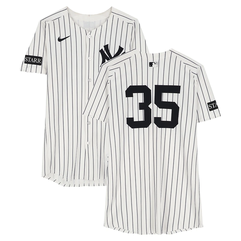 Cody Bellinger New York Yankees Game-Used #35 White Pinstripe Nike Jersey vs. Chicago Cubs on July 13, 2025