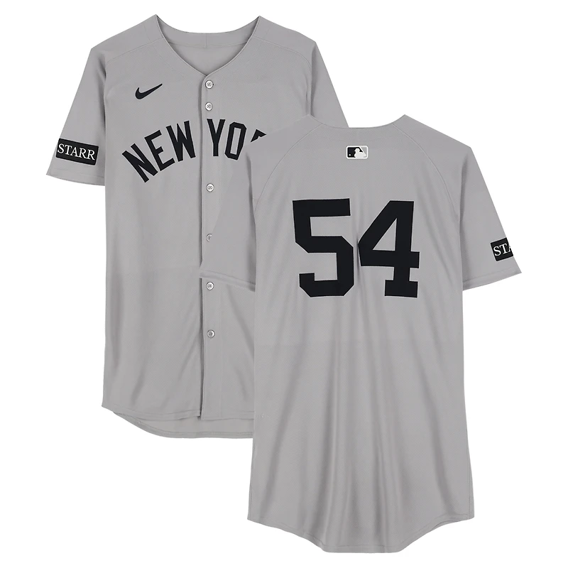 Max Fried New York Yankees Game-Used #54 Gray Nike Jersey vs. Toronto Blue Jays on July 1, 2025