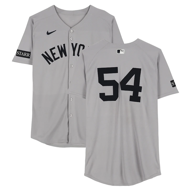 Max Fried New York Yankees Game-Used #54 Gray Nike Jersey vs. New York Mets on July 6, 2025