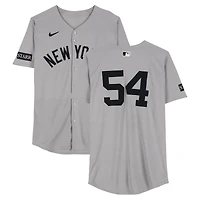 Max Fried New York Yankees Game-Used #54 Gray Nike Jersey vs. New York Mets on July 6, 2025