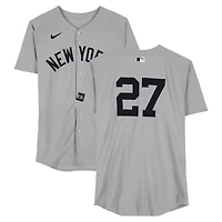 Giancarlo Stanton New York Yankees Game-Used #27 Gray Nike Jersey vs. New York Mets on July 6, 2025