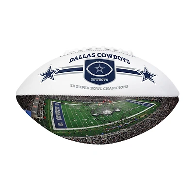 Logo Brands Dallas Cowboys Commemorative Autograph Debossed Football